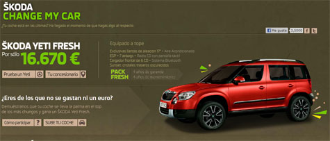 concurso coche gratis skoda change my car