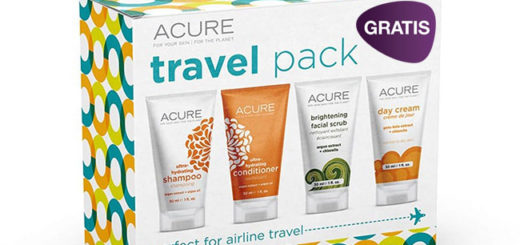 pack de viaje de la marca acure gratis