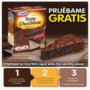 promoción de tarta de chocolate de dr oetker gratis