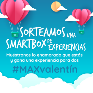 sorteo smarbox sensaciones para dos personas con motivo san valentín de maxmovil