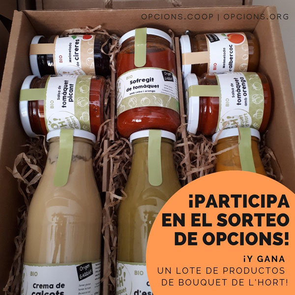 lote de productos del sorteo de opcions