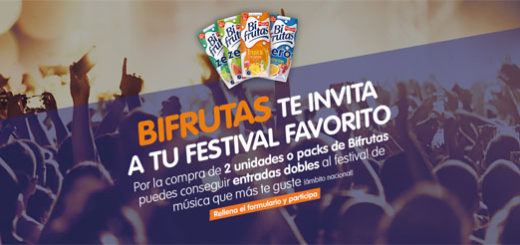 promoción de bifrutas para ganar dos entradas para tu festival favorito