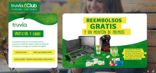 gana tarjetas de descuentos, premios y reembolsos con truvia eclub