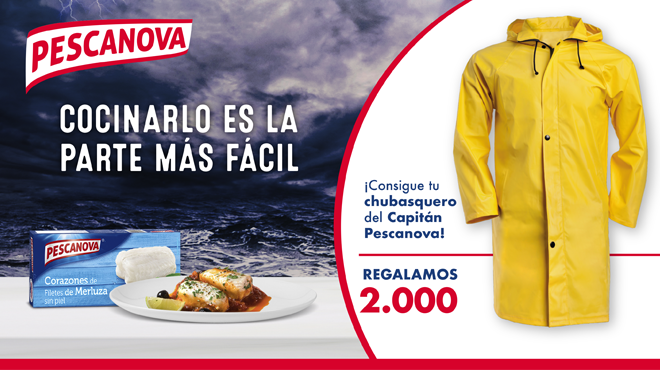 sorteo de pescanova para ganar uno de los 2000 chubasqueros de capitán pescanova