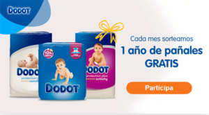 sorteo para ganar un año de pañales de dodot