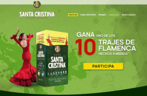 promoción de cafés santa cristina para ganar uno de los 10 trajes de flamenca que sortean para la feria