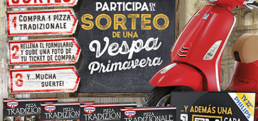 Promoción de Dr. Oetker sorteo vespa y tv philips de 32"