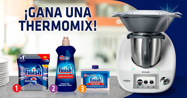 promoción de finish con el sorteo de 10 thermomix 