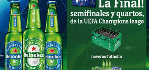 promocion de heineken para entrar en el sorteo de entradas para la final de la Champions Leae y conseguir más premios