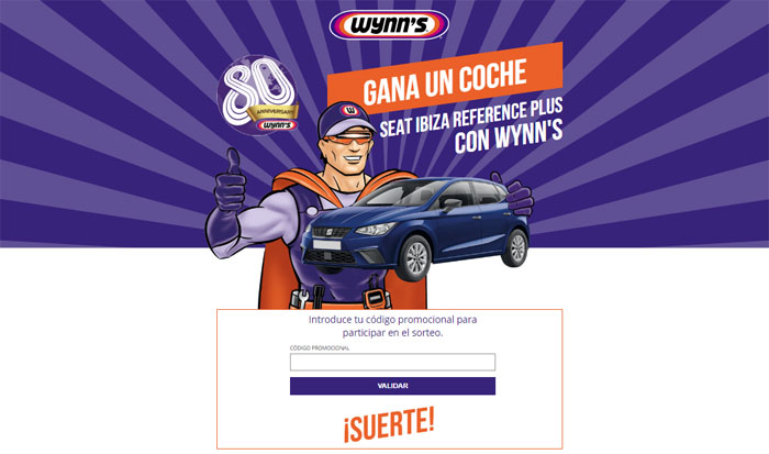 promo wynns 80 aniversario coche seat ibiza