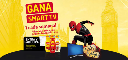 Promoción de PRIMA para ganar Smart TV y entradas de cine para ver Spiderman
