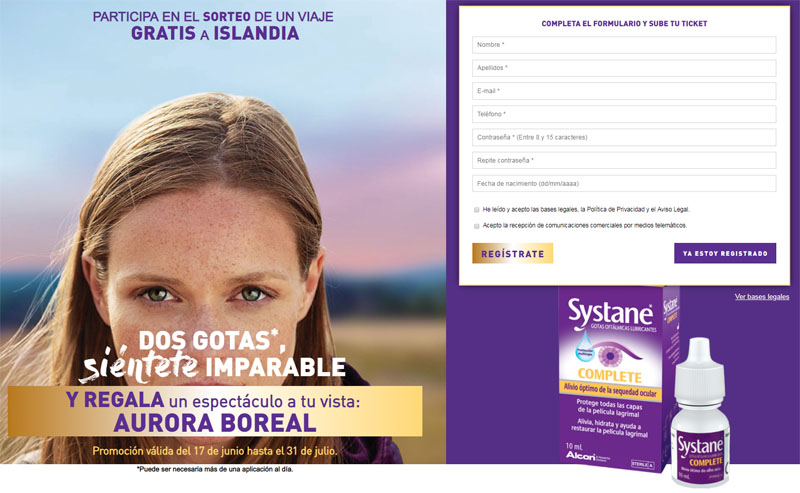 sorteo systane viaje islandia aurora boreal