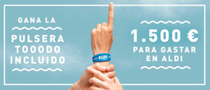 Sorteo de pulsera contactless de 1500€ de Aldi