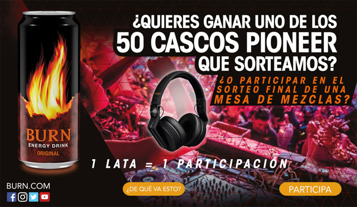 promos burn sorteo cascos pioner mesa mezclas musica