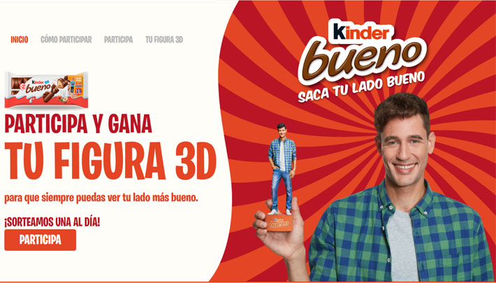 kinder bueno figura 3d promo