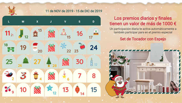 calendario adviento songmics