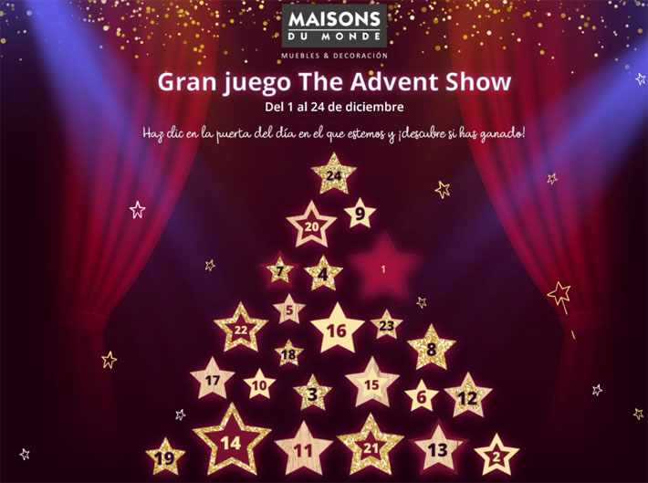 juego calendario adviento maison du monde