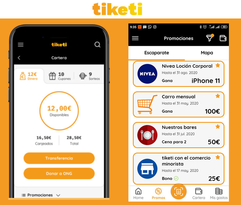 tiketi app dinero por ticket gastos y sorteos