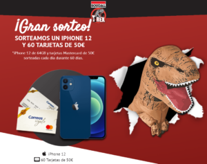Sorteo iPhone 12 y tarjetas 50 euros con Soudal T-Rex