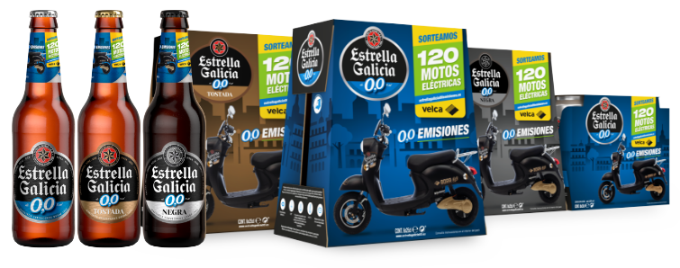 Sorteo 120 motos eléctricas 0,0 emisiones Estrella Galicia
