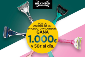 Sorteo Wilkinson Sword 1000 euros y 50 euros