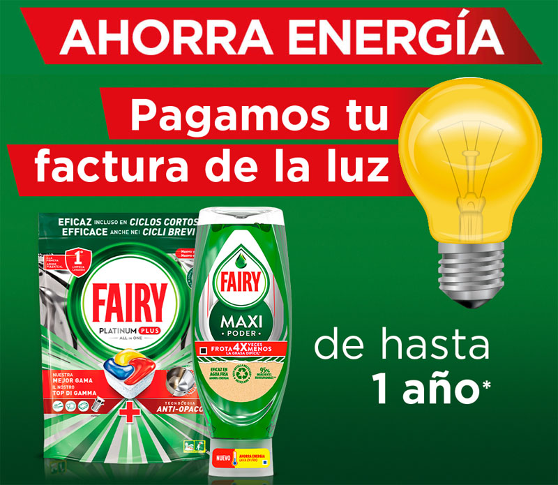 ahorra con fairy sorteo luz lavavajillas