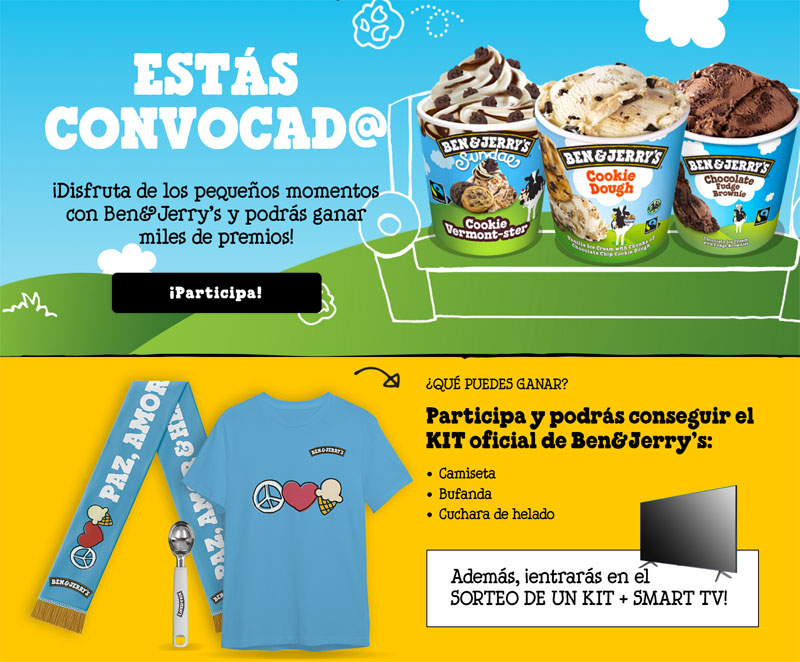 benandjerrys sorteo futbol tv y kits