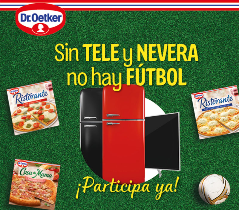 promo pizza droetker sorteo nevera tv futbol