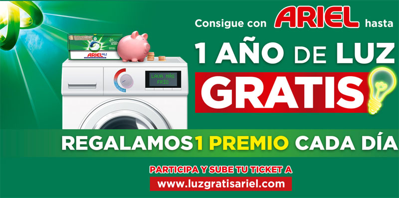 sorteo luz gratis ariel pods