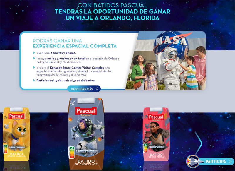 sorteo batidos pascual viaje experiencia espacial