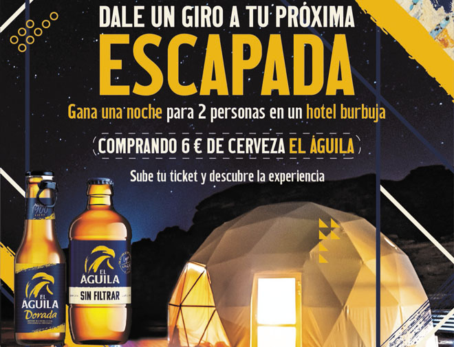 sorteo cervezas aguila noches experiencias hotel burbuja saboreatulibertad