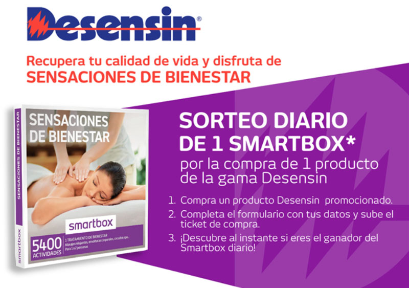 sorteo desensin premios smartbox bienestar