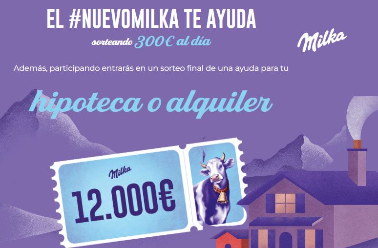 sorteo nuevo milka 300 euros y 12000 euros para hipeteca alquiler