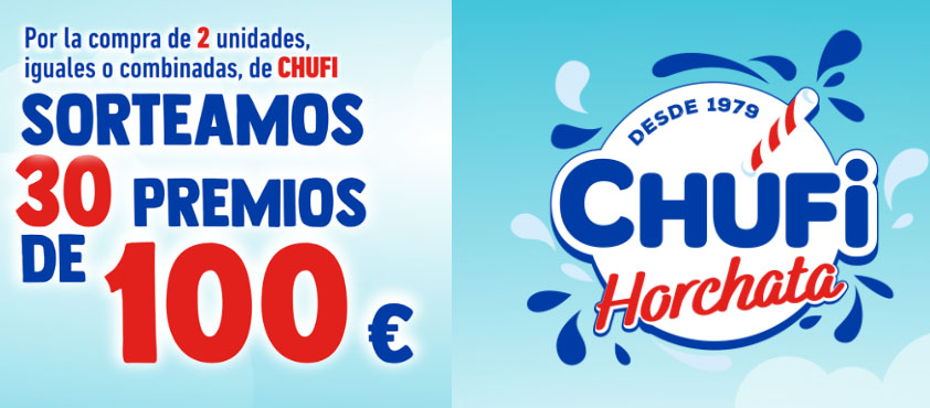 sorteo horchatas chufi premios 100 euros