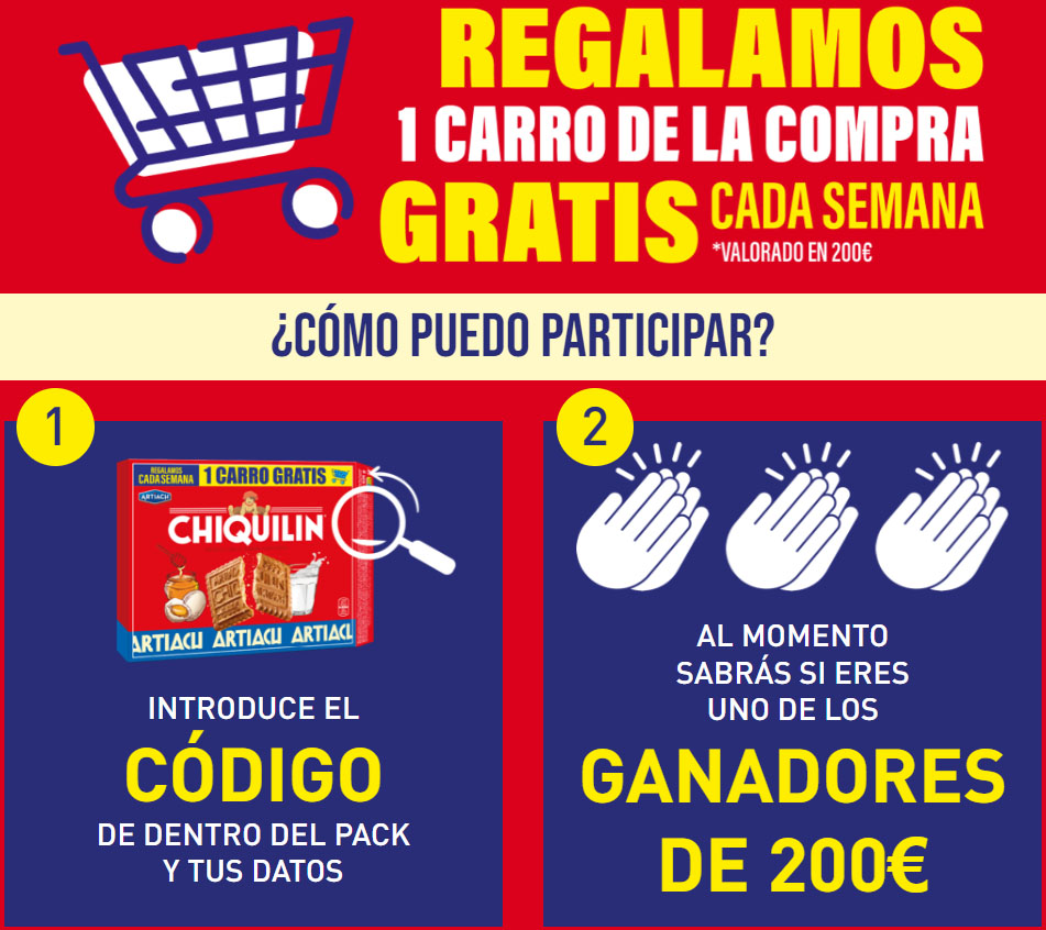 sorteo chiquilin carro gratis 200 euros