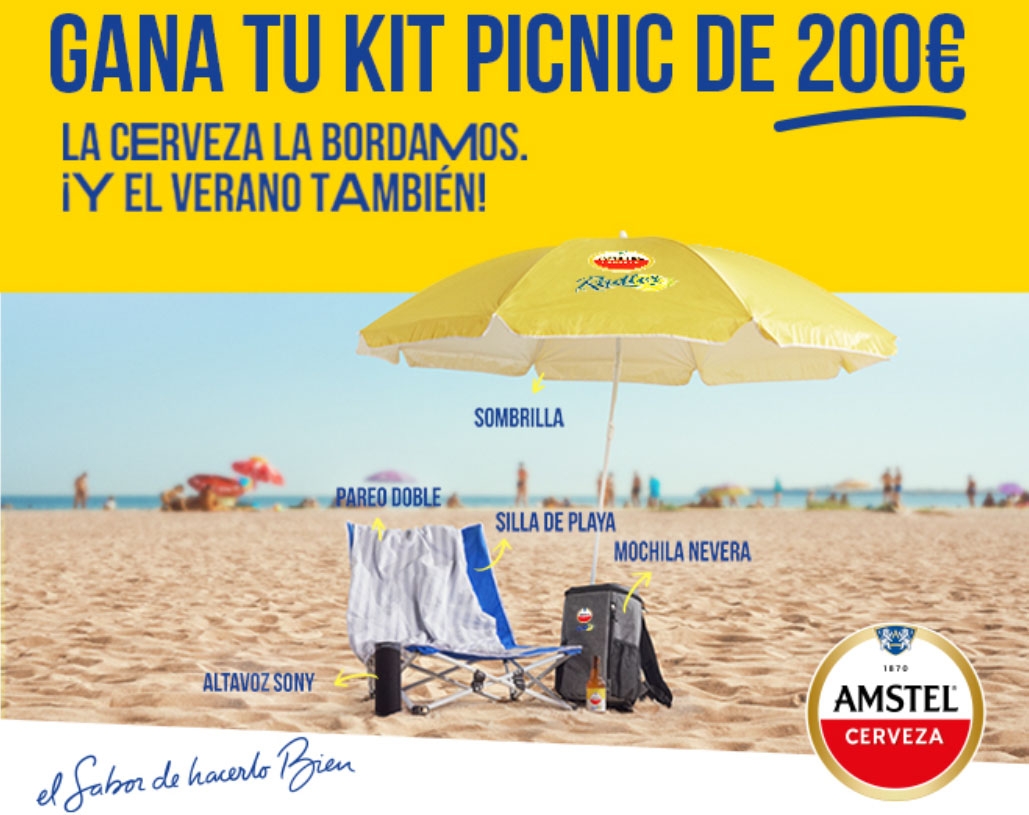 tu verano radler amstel regalos playa picnic