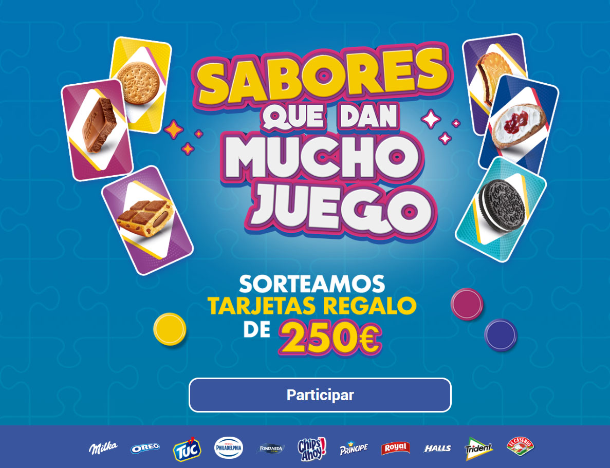 saboresconjuego sorteo mondelez tarjetas regalo