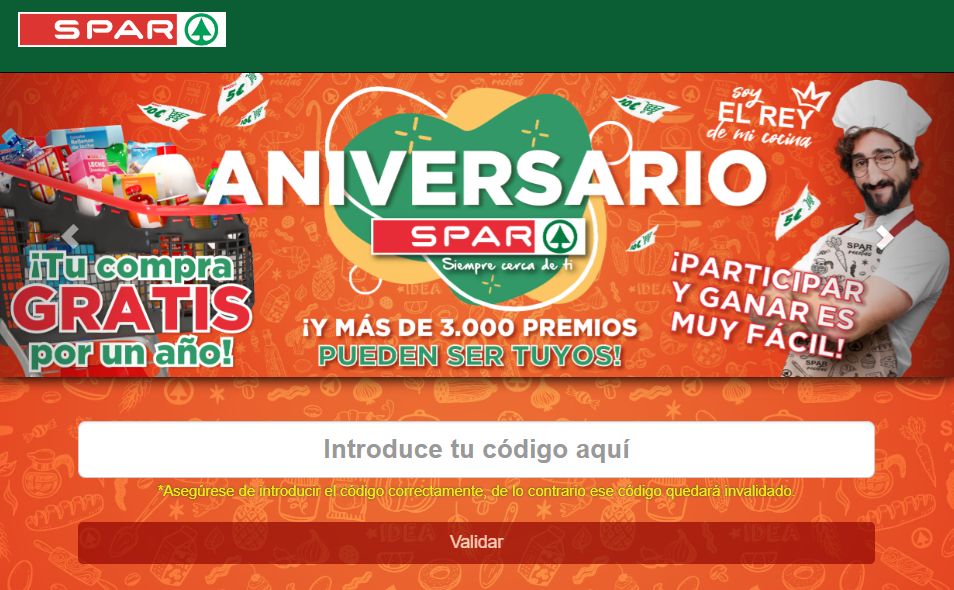 aniversario spar 2023 sorteo premios y compras gratis