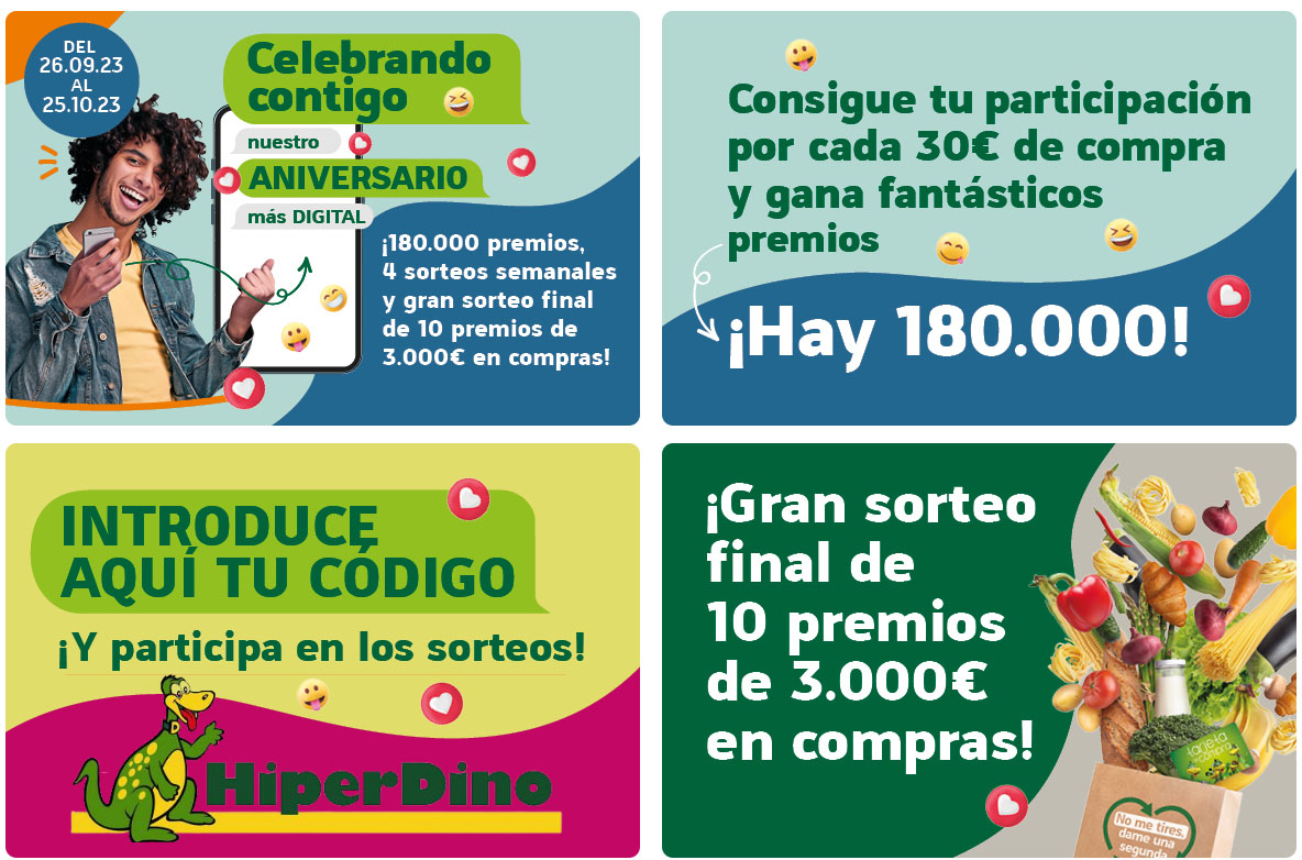 hiperdino aniversario sorteo 2023 premios