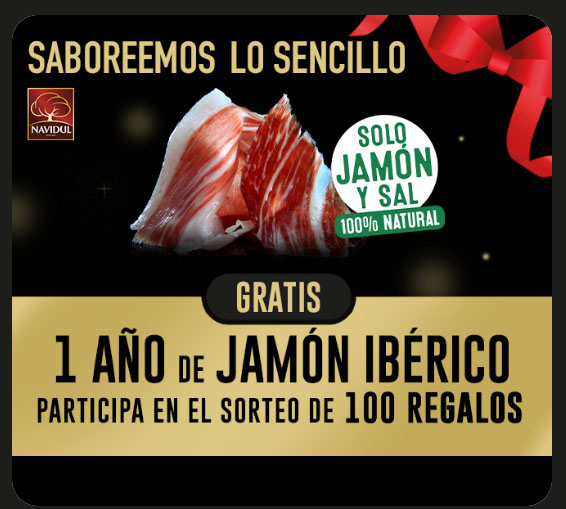 sorteo navidul 100 premios un año de jamon iberico navidul