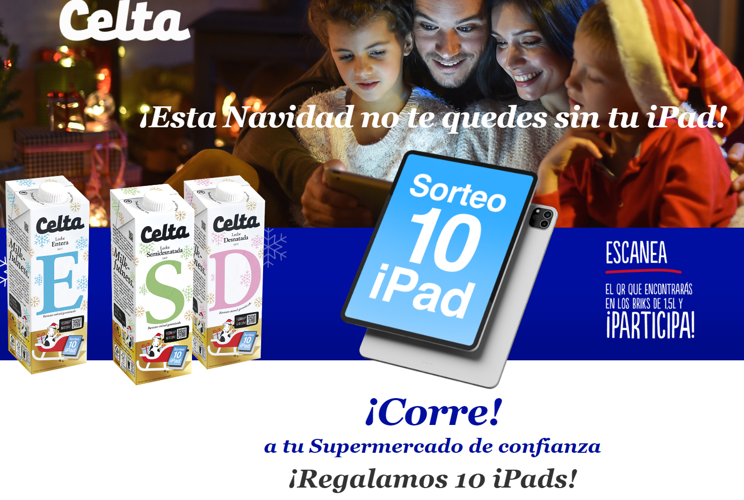 sorteo ipad leche celta