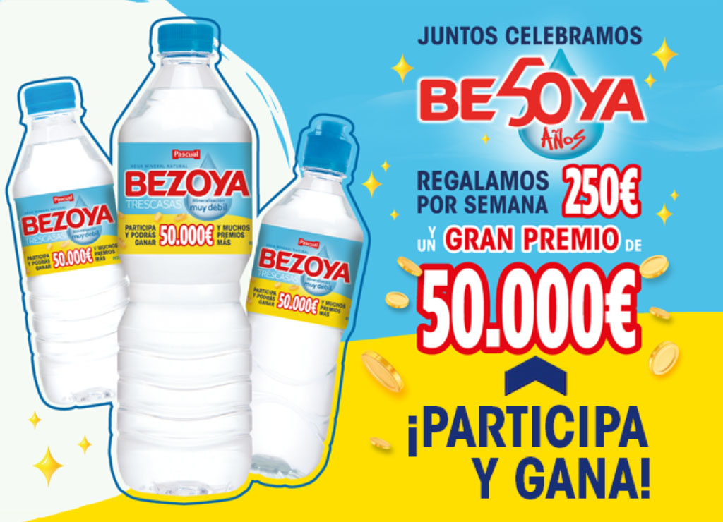 sorteo agua bezoya promo 50 aniversario premios dinero