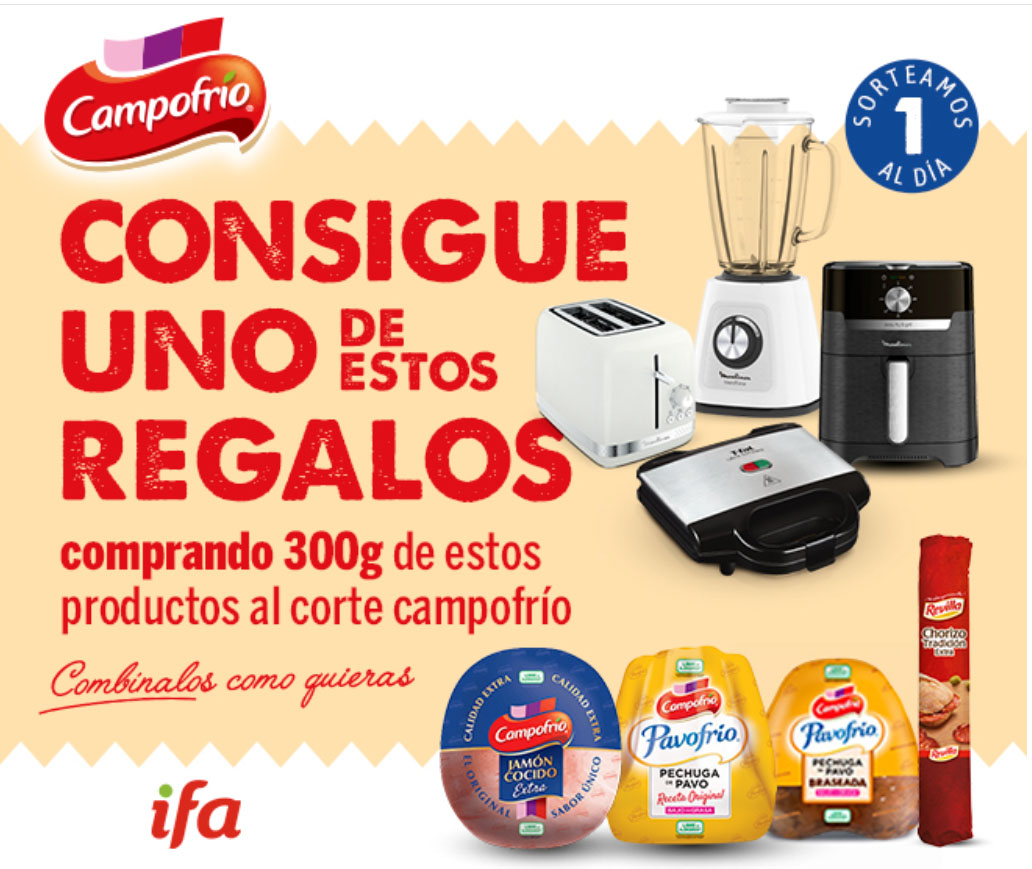 sorteo campofrio al corte ifa supermercados regalos cocina