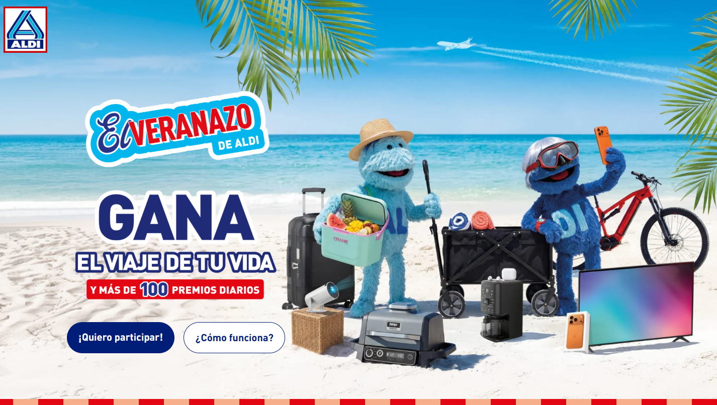El Veranazo de ALDI 2026: Viaje de 12.000€ + Premios Diarios 1 El Veranazo de ALDI 2026 - sorteo viaje y premios diarios
