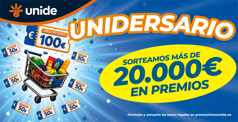 Promociones Unide Aniversario con 20.000€ en premios 1 sorteo promocionesunide aniversario supermercados